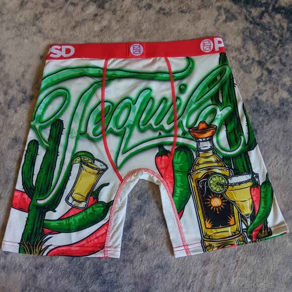 PSD Men’s Tequila Green/Red Stretch Boxer Briefs Size Medium NWT - Picture 2 of 4